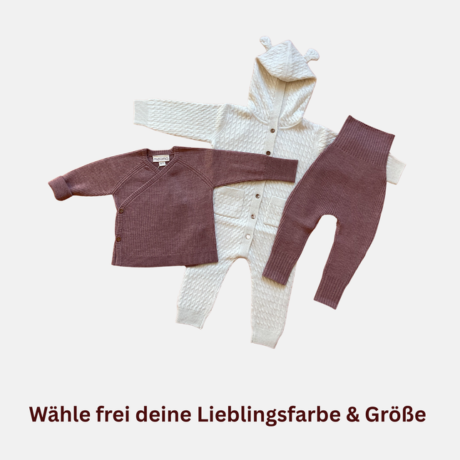 Premium Set Kaschmir Jumpsuit, Wickeljacke & Bundhose