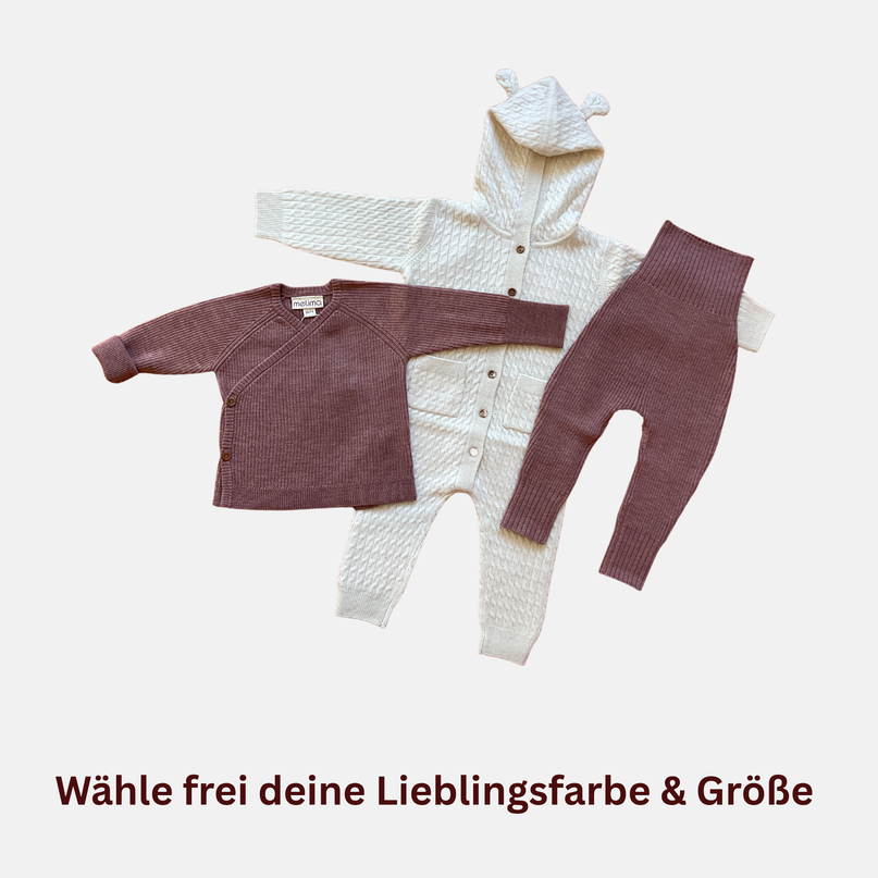 Premium Set Kaschmir Jumpsuit, Wickeljacke & Bundhose