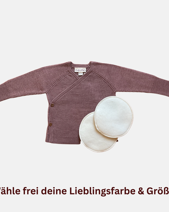 Wickeljacke Melea und Premium Merino Stilleinlagen