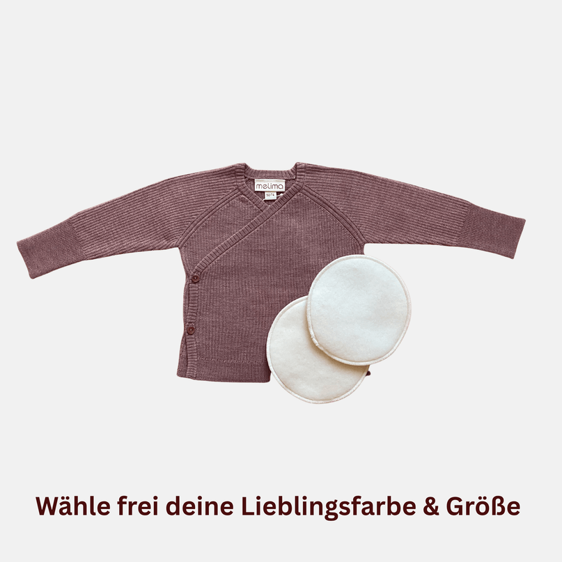 Wickeljacke Melea und Premium Merino Stilleinlagen