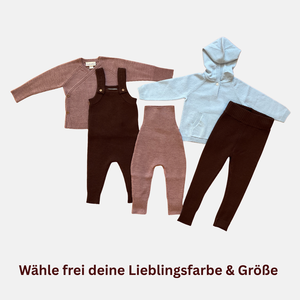 Großes Sparset Bundhose, Wickeljacke, Overall, Leggins & Kaschmir Pullover