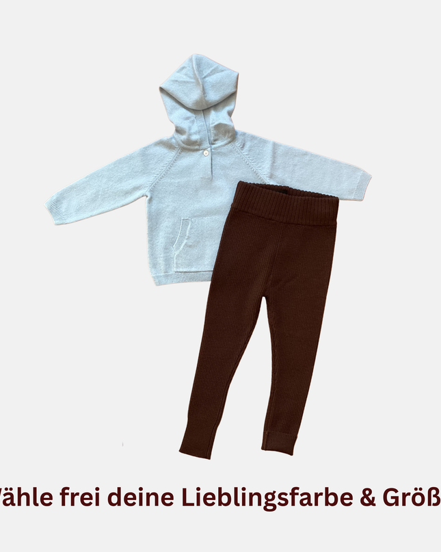 Kleines Set Pullover & Strickleggins