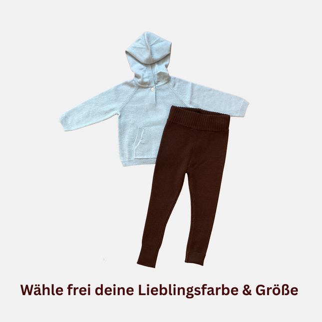 Kleines Set Pullover & Strickleggins