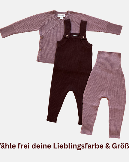 Set consisting of trousers, overalls &amp; wrap jacket