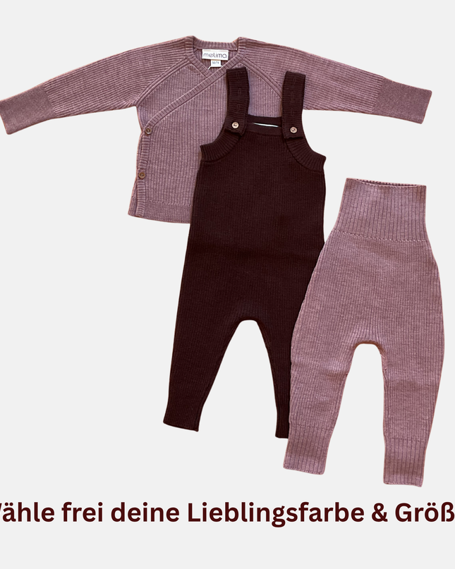 Set consisting of trousers, overalls &amp; wrap jacket