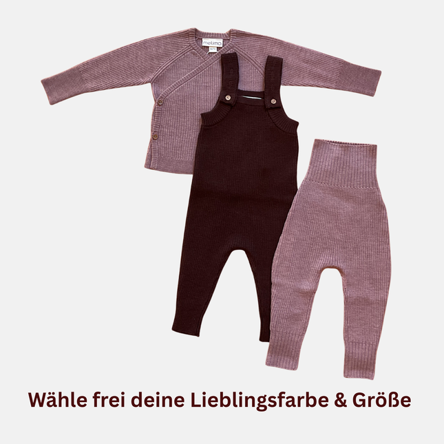Set consisting of trousers, overalls &amp; wrap jacket