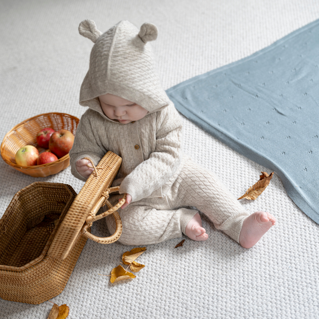 Kleines Set Kaschmir Jumpsuit & Strickleggins