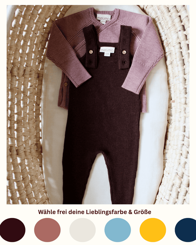 Kleines Set Wickeljacke & Latzhose