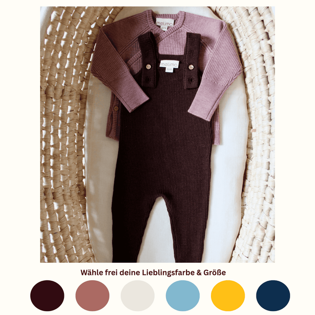 Kleines Set Wickeljacke & Latzhose