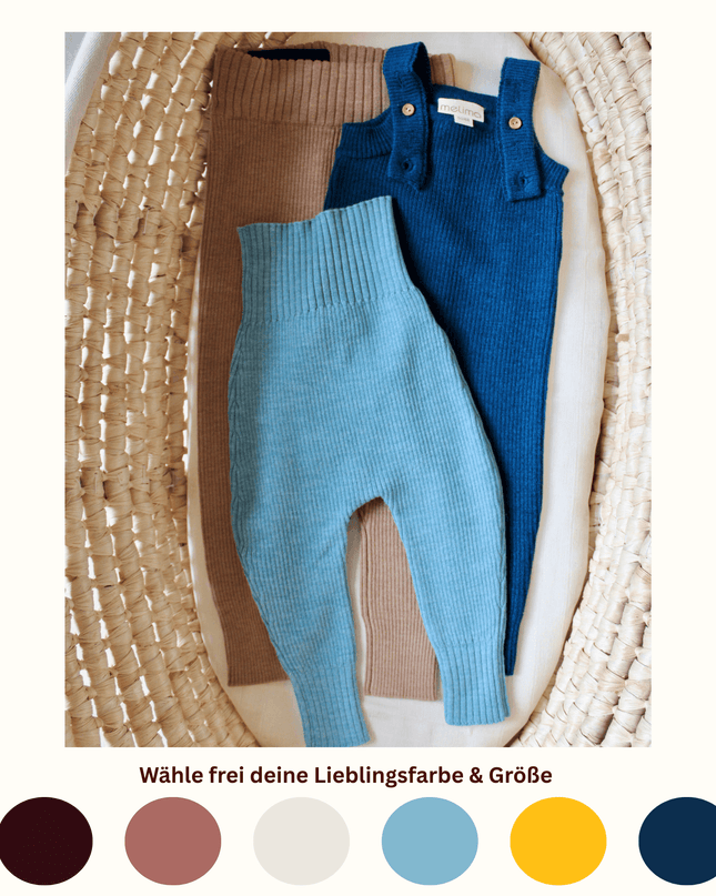 Kleines Set mit Bundhose, Leggins & Overall
